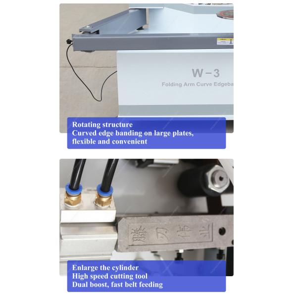 Customized Logo Curve Automatic Edge Bander Banding Machine For Woodworking Industry