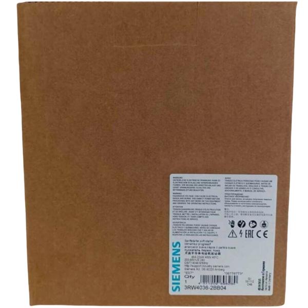 SIEMENS 3RW4036-2BB04 SIRIUS SOFT STARTER S2 45 A, 22 KW/400 V, 40 °C 200-480 V