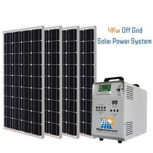China AC 4000W Household Solar Power System With Crystalline Panel wholesale