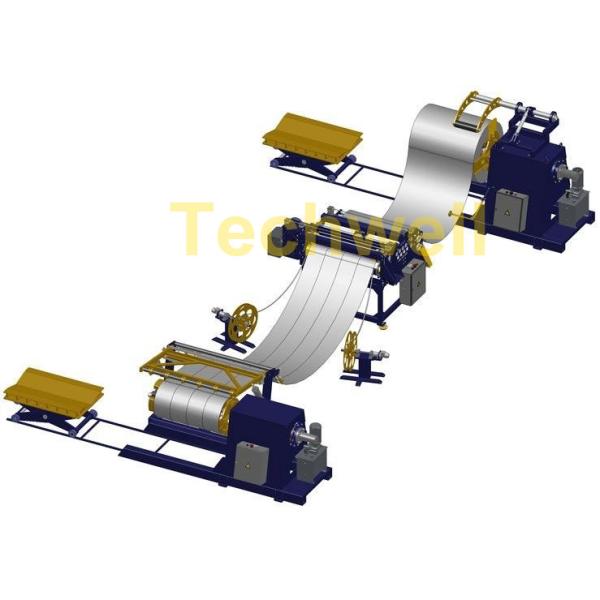 Simple Steel / Metal Slitting Machine For Slitting 0.2 - 1.8 * 1300 Coil Into 10 Strips