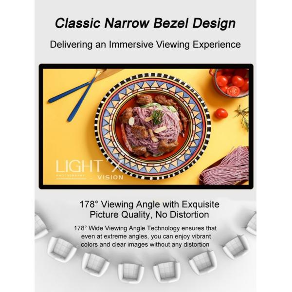 Fullscreen 75" 85" 4K LCD Advertising Display For Indoor Screen Advertising