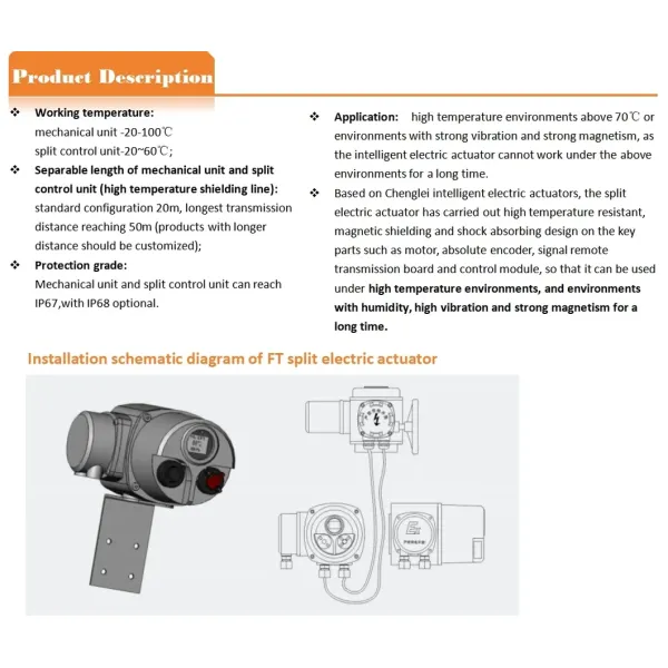 Carbon Steel Partial Turn on-off Fail Safe Electric Valve Actuator for Damper