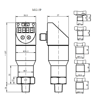 Electronic Water Pump Auto Switch Adjustable Pressure Switch For Water Pump