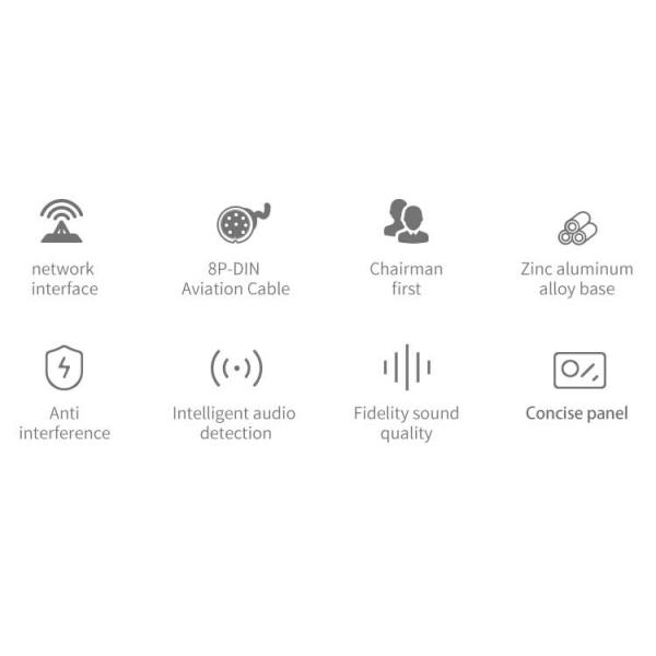 Classic Style Conferencing Digital Conference Table Meeting Microphone Discussion System Chairman Delegate Unit