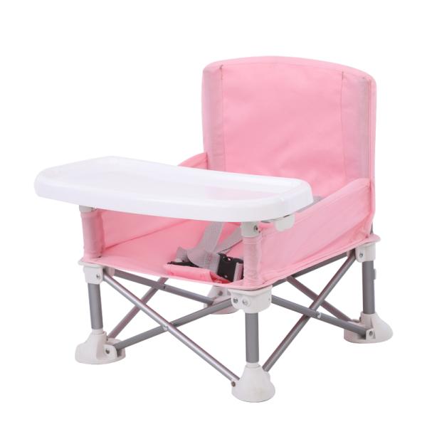 Aluminum Alloy Baby Folding Chair With Tray Multicolor Portable
