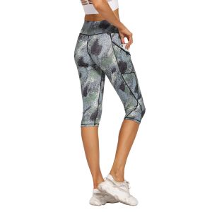 China Senda Sustainable Women Yoga Green Short Length Gym Leggings on sale