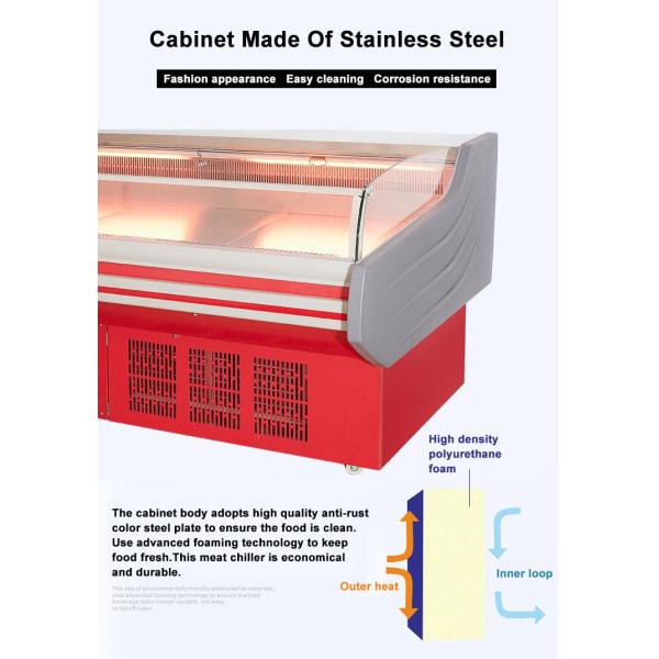 Classic Top Open Type Meat Display Freezer Food Buffet Counter