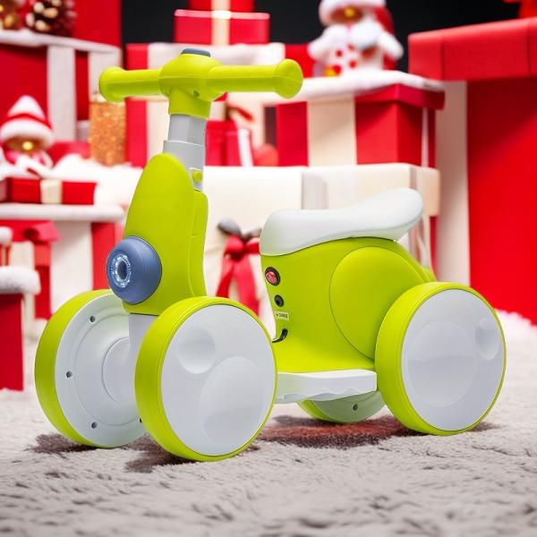 Battery-Powered Children's Balance Car with Remote Control and Bubble Blowing Function