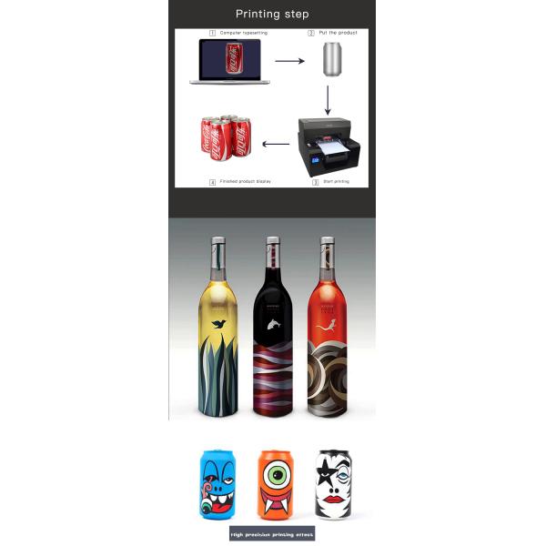 Stable A3 Inkjet Multifunction Printer UV Heat Instant Dry System With Rotary