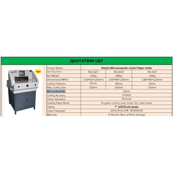520mm Electric Microcomputer - Control Paper Cutter Machine E520T