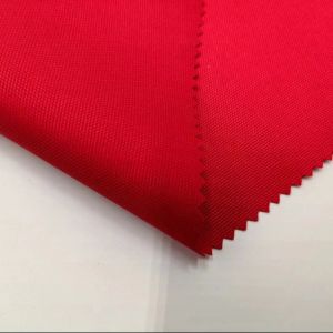 Red Polyester Fabric 300D With PU Coated Waterproof Oxford Fabric For Bags