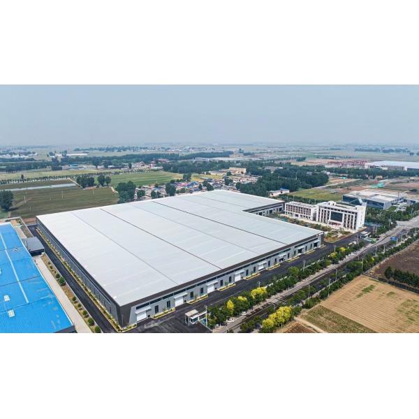Modern Prefabricated Steel Structure Workshop Building With Sandwich Panel And Glass Curtain