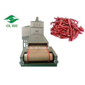 Continuous Tunnel Microwave Drying Equipment For Chili / Spice Powder