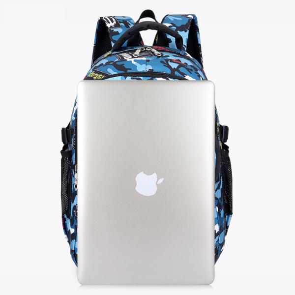 Nylon couple students zipper backpack casual polyester printed breathable wear-resistant soft handle backpack