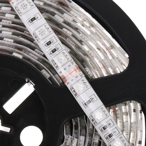 12V 24V 5050 300 leds 60 leds/m flexible led strip RGB with remote controller power supply