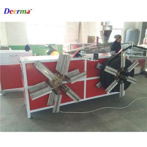 PVC Corrugated Pipe Extrusion Machine ABB Inverter Single Screw Plastic Extruder
