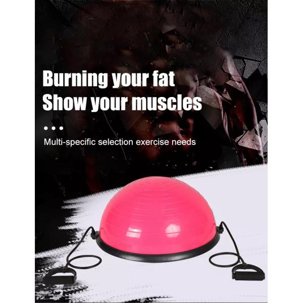 Antiburst PVC Half Round Exercise Ball , Nontoxic Semi Circle Gym Ball