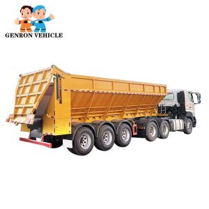 Leaf Spring Crawler Sandstone 35cbm Dump Semi Trailers
