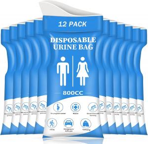 China Disposable Urinal Bag, 12/24 Pcs 800ML Emergency Urine Bag, Unisex Urinal Bag, Portable Camping Pee Bag, Travel Urine on sale
