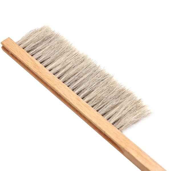 Long Handle Horsehair Bee Brush Two Double Rows in Yellow Color for Beekeeping