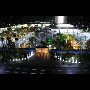ODM Scale Miniature Building Models 1/300 Hengqin International Tennis Center