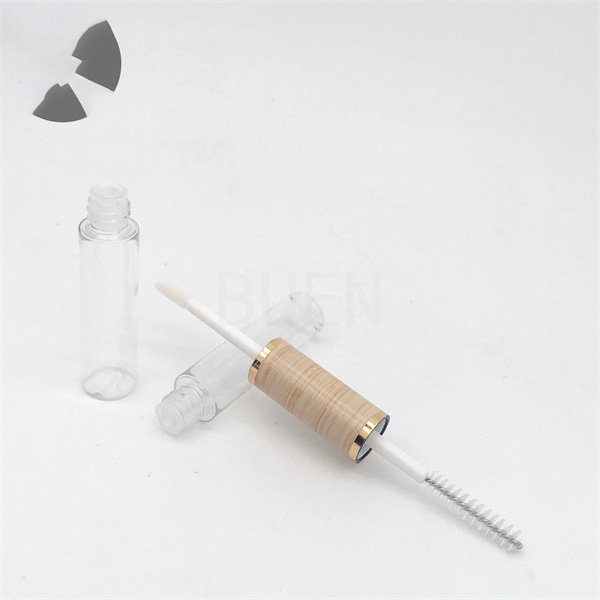 Double Ended Plastic Lip Gloss Tube Bulk Bamboo Transparent 5ml 2 In 1