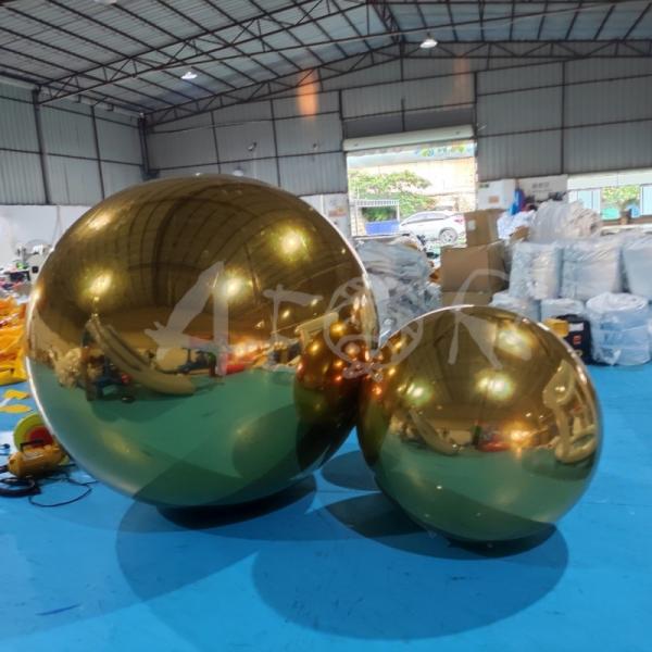 Anging Inflatable Mirror Ball Mirror Balloon Giant Mirror Sphere For Decoration Sealed Gold/Silver Ball