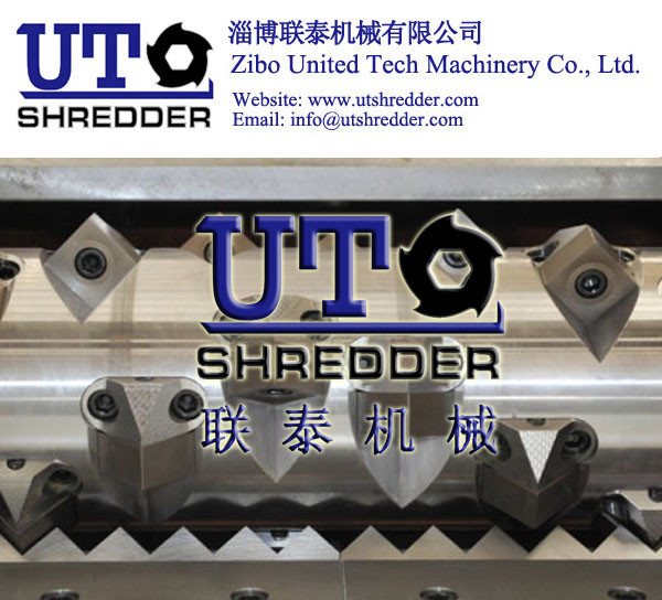 single shaft shredder in coated paper, ads paper, art paper shredding / paper
