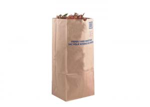 China 125g/M2 Biodegradable Lawn Paper Bags For Leaves CMYK Paper Lawn Waste Bags wholesale