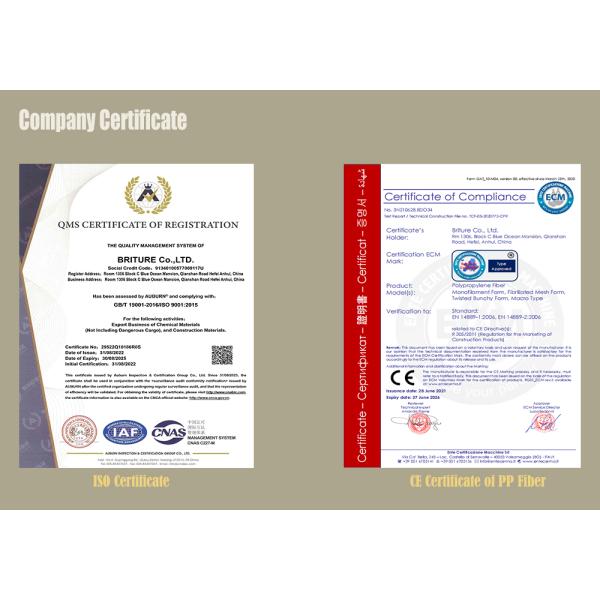 Construction Field Cement Additive Synthetic PP Macro Fiber Polypropylene Fiber For Concrete