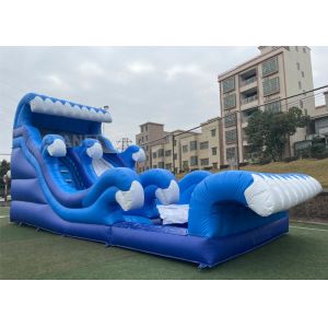 Splash Inflatable 0.55mm PVC Water Slide With Swimming Pool