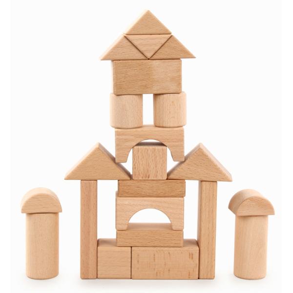 Large 22PCS Jumbo Wooden Building Blocks Classic Castle 17.5cm