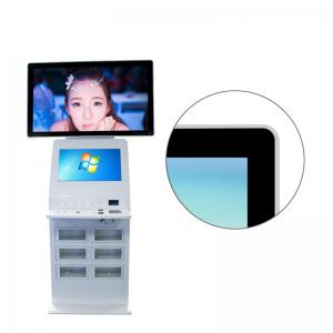 China Indoor Lock Phone Charging Station Kiosk 27 With 10 Point Infrared Touch Screen wholesale