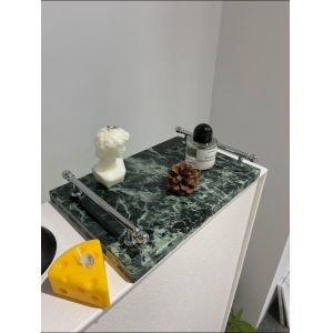 Pradas Verde Green Marble Vanity Tray Rectangular With Polished Surface
