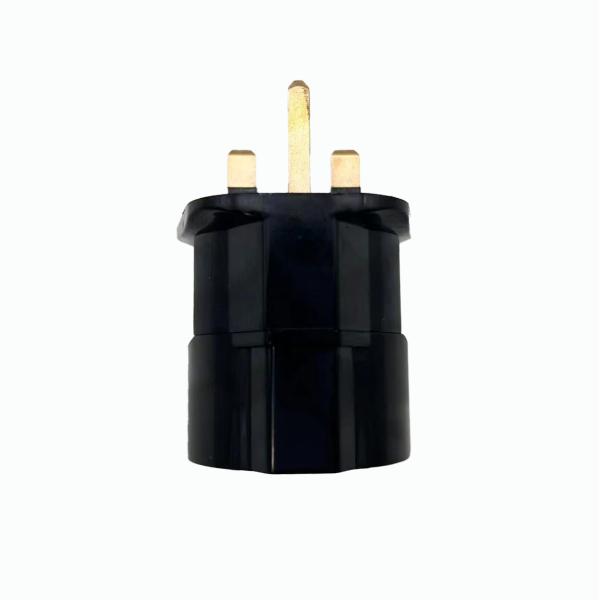 General-Purpose Adapter UK 3 Pin Plug with Fuse to EU Socket 2pin and Earth Contact CE Certified