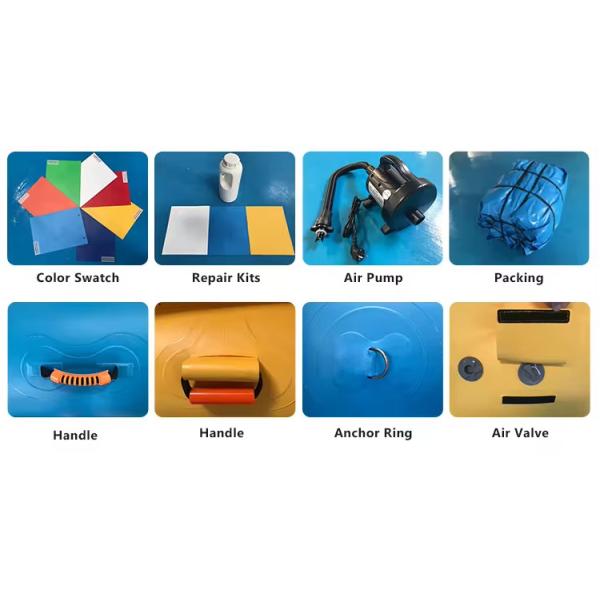 74X66 Meter Aqua Park For Waterfront Inflatable Water Park Island With Slide Climbing Obstacles