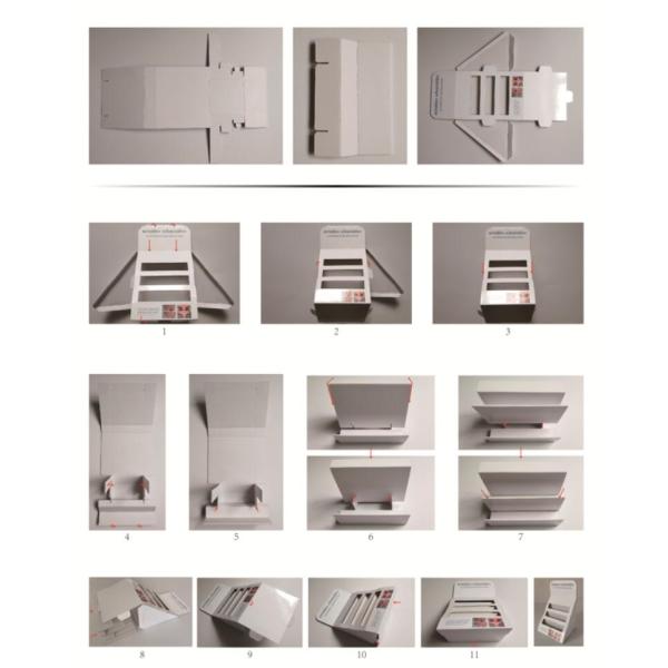 Three - Teir Skincare Cardboard Countertop Displays / Table Cardboard Display Unit