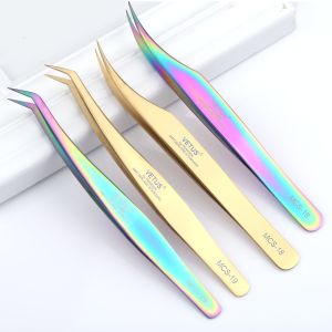 Anti Acid SS Eyelash Applicator Tweezers Lash Extensions Tools