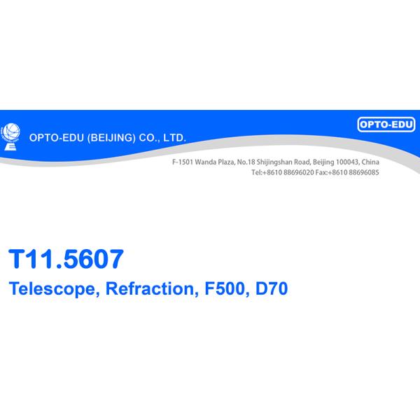 OPTO-EDU T11.5607 Astronomical Refracting Telescope Focal Length 500mm D70