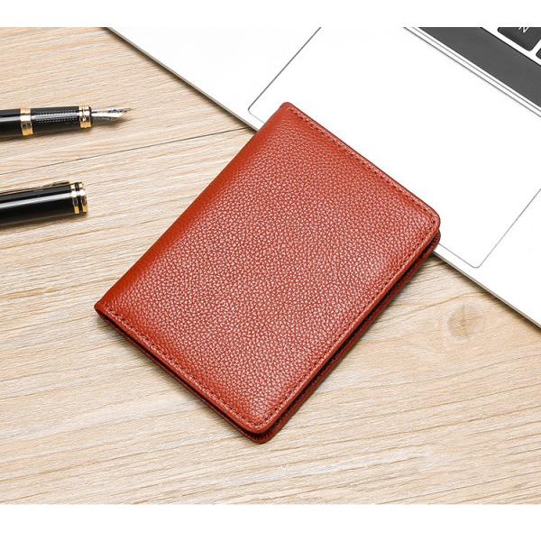 Multi-Slot Anti-Degaussing Card Holder for Men's Driver's License in Genuine Leather