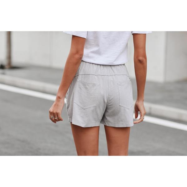 Oem Factory Manufacturer Custom Logo shorts spring new style high waist lace-up elastic sports pants