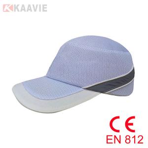 China CE EN812 Cotton Safety Bump Cap Baseball Style Flat Embroidery Logo wholesale