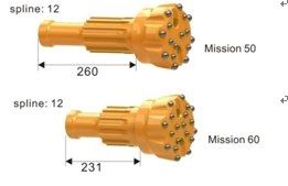 Mission 80 DTH Drill Bit Premium High Durability Long Service Lifetime