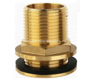 China 15mm od yellow brass color forged brass compression fitting straight threaded water tank connector wholesale