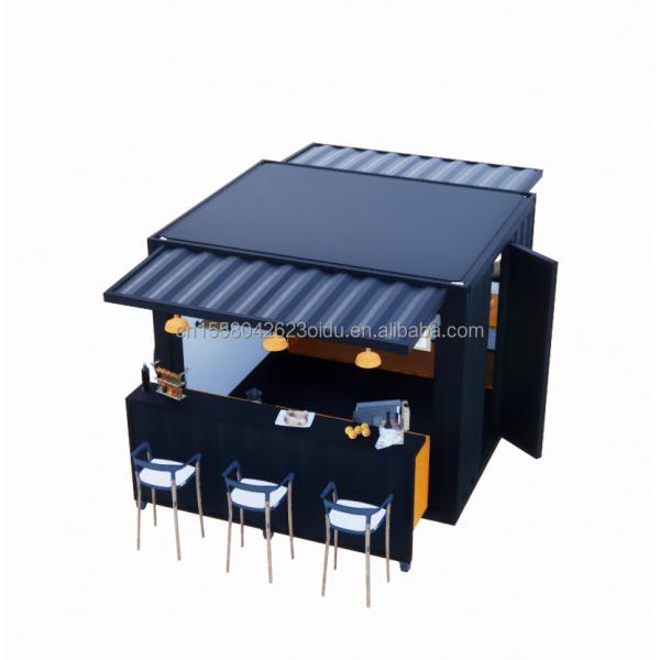 Fast Food Mini Pop-up Shop Cafe Shops Mobile Container Coffee Bar Houses with Modern Design Style and Aluminum Alloy Windows