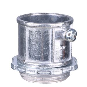 China Aluminum Electrical Conduit Fittings , EMT Pipe Connectors Polished Finish wholesale