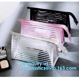 China Toilet Towel Packaging Custom Clear Plastic PVC Travel Cosmetic Bag with Zipper, Eco friendly clear pvc zip lock pouch Z wholesale