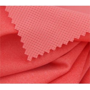 China Running Apparel Interlock Knit Fabric Honeycomb Mesh Moisture Absorption wholesale