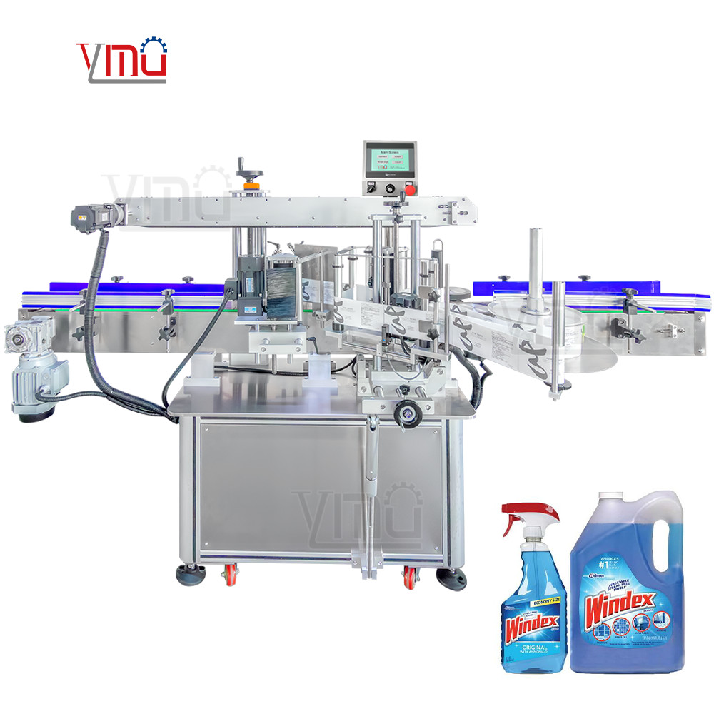 Double Sided Sticker Square Flat Bottle 2 Sides Labeling Machine Auto Lube
