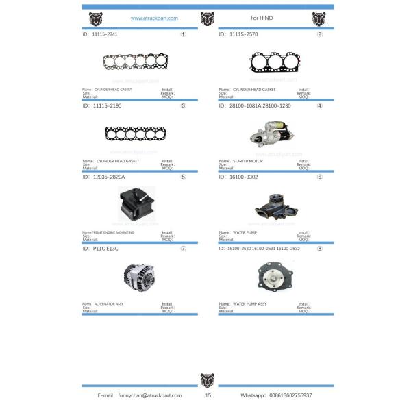 Japanese Truck Parts Heater Core S871071220 for Hino 500 Fd1j Gd1j Gh1j